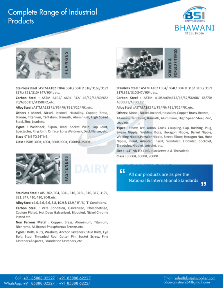 Bhawani Steel India – A Trusted Name in Stainless Steel Dairy & Pharma Solutions